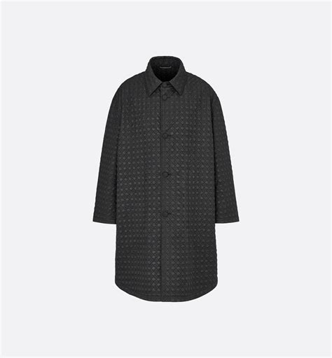 dior microcannage|Microcannage Coat Black Technical Fabric .